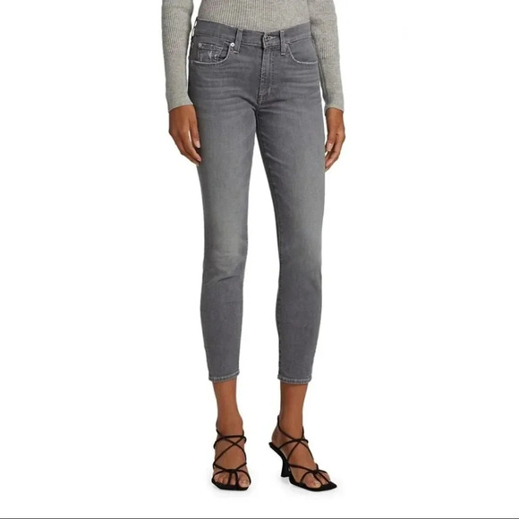 7 For All Mankind The Skinny Jean in Grey - Picture 1 of 9